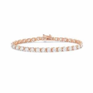 NEW DIANA M JEWELS women's round lab-grown diamond tennis bracelet (7.00 ct) - e